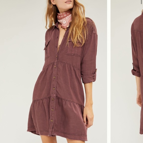 Anthropologie Dresses & Skirts - Anthropologie Pilcro Deanne TieredMini ShirtdressL